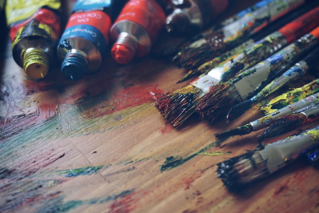 a bunch of paint brushes - Free Images, Stock Photos and Pictures on Pikwizard.com