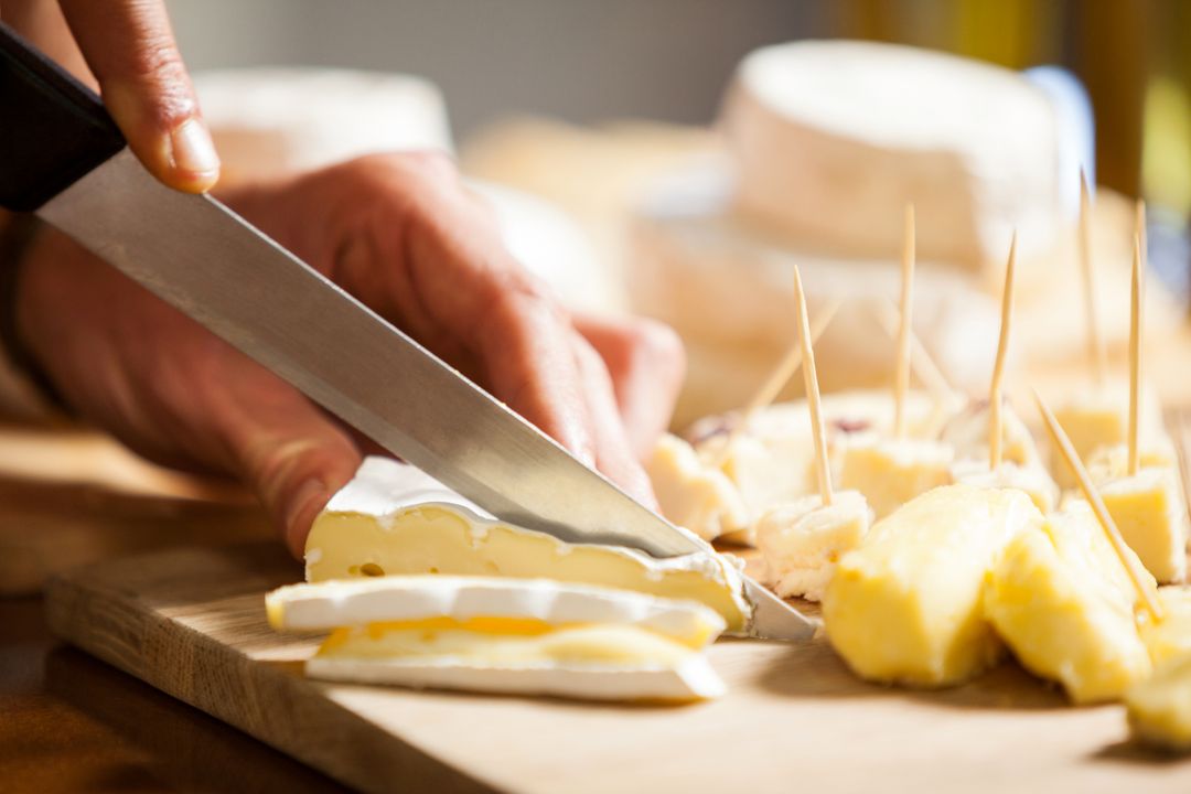 a cutting board with various foods from Pikwizard