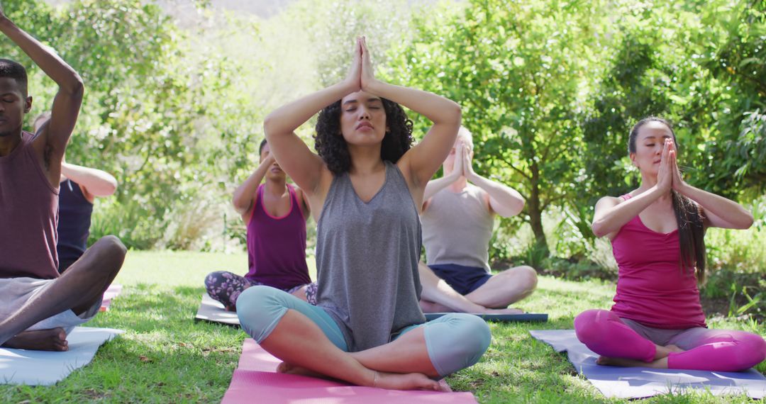 Free Vector  Group of people practicing yoga