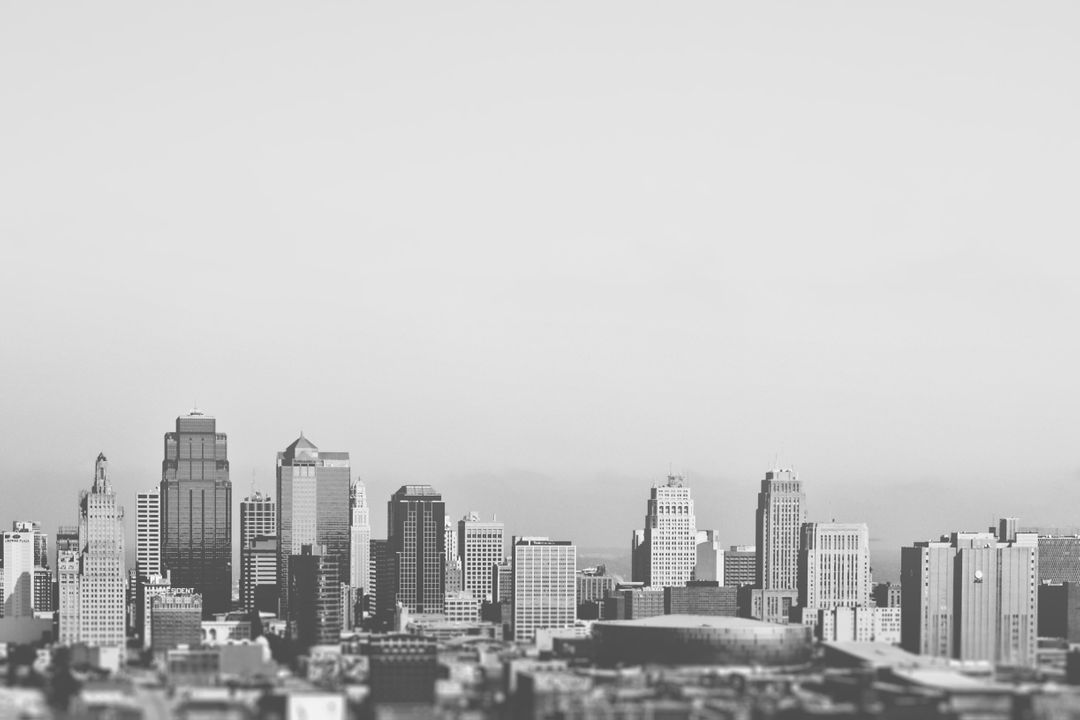 a black and white city skyline - Free Images, Stock Photos and Pictures on Pikwizard.com