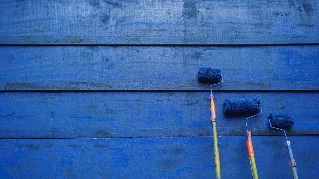 Image of a Classic Blue Painted Wall
