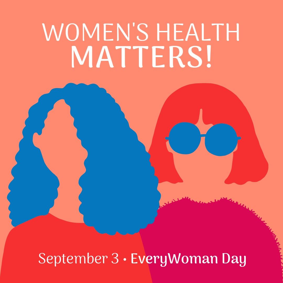 Illustration of women and women's health matters and september 3 with every woman day text - Download Free Stock Templates Pikwizard.com