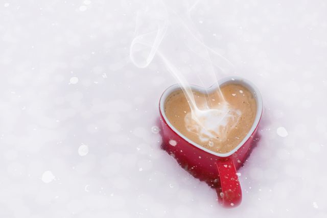 Red Ceramic Heart Shaped Mug - Download Free Stock Photos Pikwizard.com