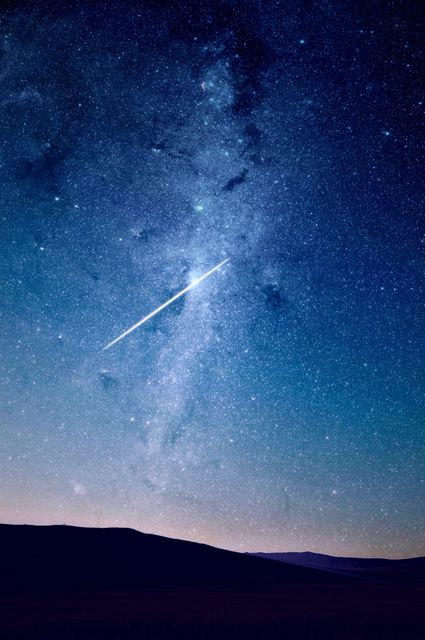 a shooting star in the sky - Download Free Stock Photos Pikwizard.com