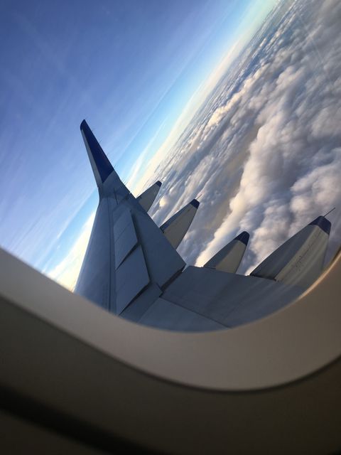 Airplane clouds sunrise - Download Free Stock Photos Pikwizard.com