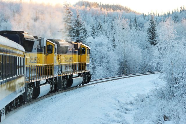 Train in Snow during Winter - Download Free Stock Photos Pikwizard.com