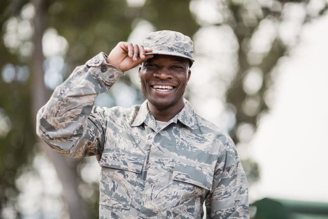 Portrait of happy military soldier - Download Free Stock Photos Pikwizard.com