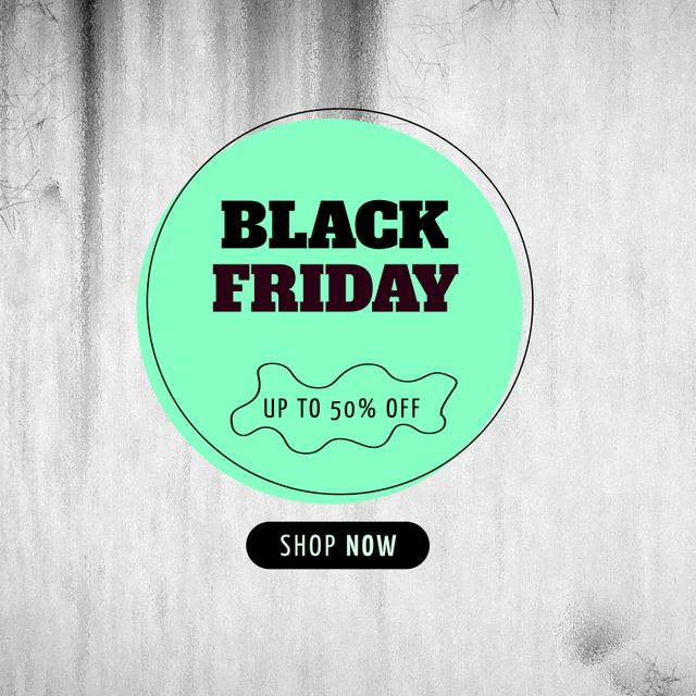 Composition of black friday up to 50 percent off shop now text over shapes on white background. Black friday, shopping and retail concept digitally generated image.