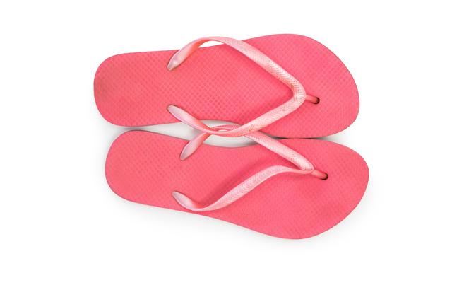 Pair of pink beach flip flop slipper - Download Free Stock Photos Pikwizard.com
