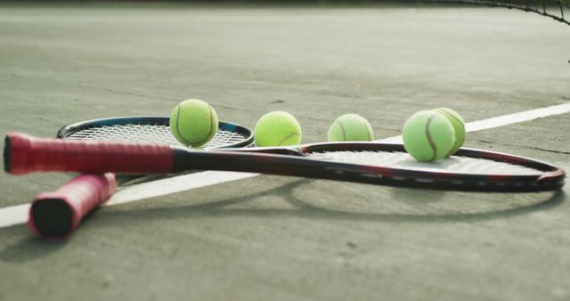 Closeup Of Sport Balls And Equipment Stock Photo - Download Image