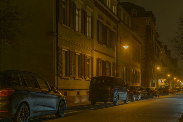 Cars in Illuminated City at Night - Download Free Stock Photos Pikwizard.com