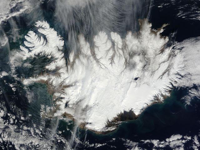 This nearly cloud-free image of Iceland was captured by the MODIS instrument on board the Terra spacecraft on  04/15/2015 at 13:00 UTC.  <b><a href="http://www.nasa.gov/audience/formedia/features/MP_Photo_Guidelines.html" rel="nofollow">NASA image use policy.</a></b>  <b><a href="http://www.nasa.gov/centers/goddard/home/index.html" rel="nofollow">NASA Goddard Space Flight Center</a></b> enables NASA’s mission through four scientific endeavors: Earth Science, Heliophysics, Solar System Exploration, and Astrophysics. Goddard plays a leading role in NASA’s accomplishments by contributing compelling scientific knowledge to advance the Agency’s mission.  <b>Follow us on <a href="http://twitter.com/NASAGoddardPix" rel="nofollow">Twitter</a></b>  <b>Like us on <a href="http://www.facebook.com/pages/Greenbelt-MD/NASA-Goddard/395013845897?ref=tsd" rel="nofollow">Facebook</a></b>  <b>Find us on <a href="http://instagrid.me/nasagoddard/?vm=grid" rel="nofollow">Instagram</a></b>