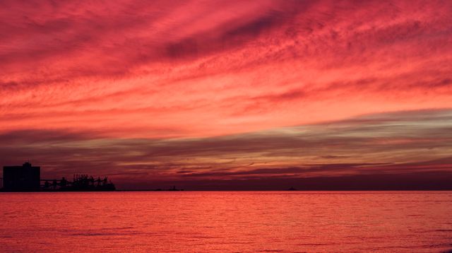 Red sunset sky- Download Free Stock Photos Pikwizard.com