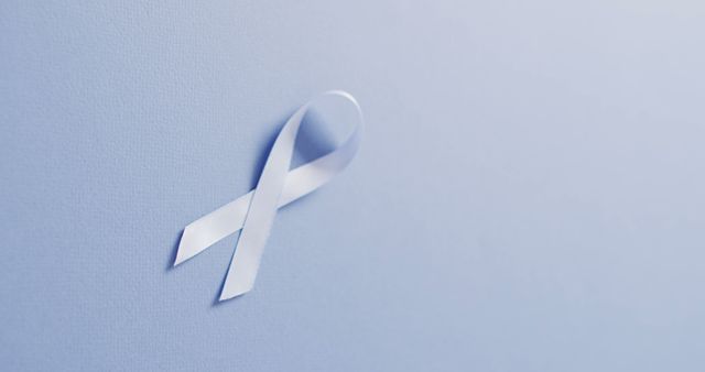 Image of pale blue prostate cancer ribbon on pale blue background - Download Free Stock Photos Pikwizard.com