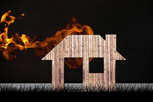 burning house graphic - Download Free Stock Photos Pikwizard.com