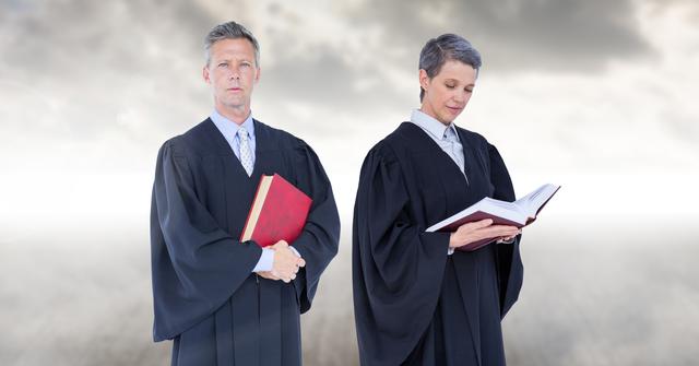 Judges holding books in front of sky - Download Free Stock Photos Pikwizard.com
