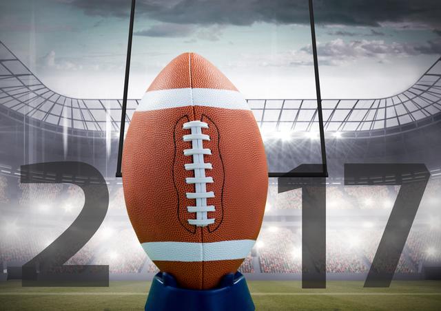 Rugby ball forming 2017 against stadium - Download Free Stock Photos Pikwizard.com
