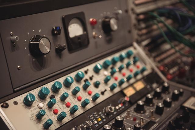Close-up of sound mixer - Download Free Stock Photos Pikwizard.com