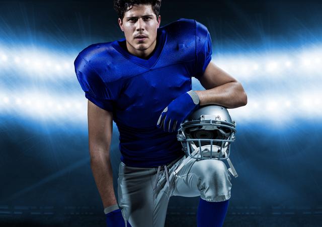 Athlete with protective helmet in stadium - Download Free Stock Photos Pikwizard.com