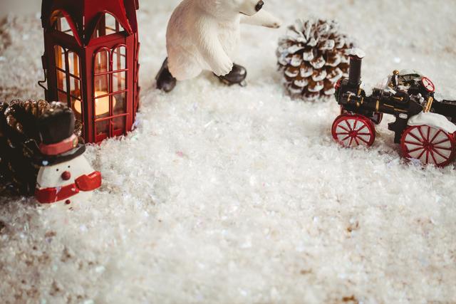 Christmas decorations on snow - Download Free Stock Photos Pikwizard.com
