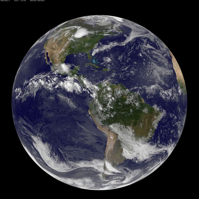 This full-disk image from NOAA’s GOES-13 satellite was captured at 11:45 UTC (7:45 a.m. EDT) and shows the Americas on June 21, 2012. This date marks the start of astronomical summer in the northern hemisphere, making it the longest day of the year!  <b><a href="http://www.nasa.gov/audience/formedia/features/MP_Photo_Guidelines.html" rel="nofollow">NASA image use policy.</a></b>  <b><a href="http://www.nasa.gov/centers/goddard/home/index.html" rel="nofollow">NASA Goddard Space Flight Center</a></b> enables NASA’s mission through four scientific endeavors: Earth Science, Heliophysics, Solar System Exploration, and Astrophysics. Goddard plays a leading role in NASA’s accomplishments by contributing compelling scientific knowledge to advance the Agency’s mission.  <b>Follow us on <a href="http://twitter.com/NASA_GoddardPix" rel="nofollow">Twitter</a></b>  <b>Like us on <a href="http://www.facebook.com/pages/Greenbelt-MD/NASA-Goddard/395013845897?ref=tsd" rel="nofollow">Facebook</a></b>  <b>Find us on <a href="http://instagram.com/nasagoddard?vm=grid" rel="nofollow">Instagram</a></b>