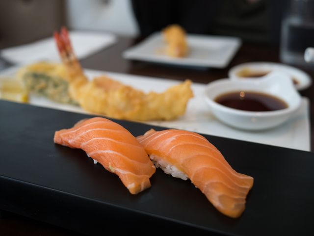 Sushi sake nigiri- Download Free Stock Photos Pikwizard.com