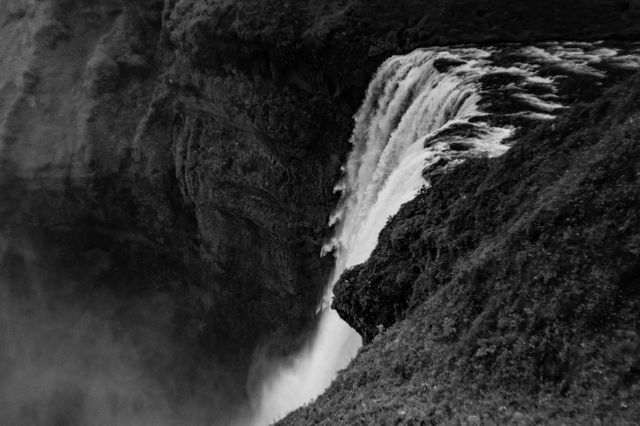 Black Rocks With Water Falls - Download Free Stock Photos Pikwizard.com