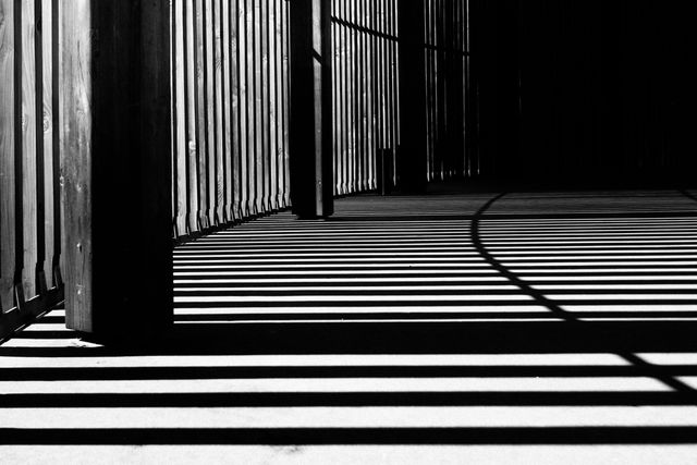 a black and white photo of a hallway - Download Free Stock Photos Pikwizard.com