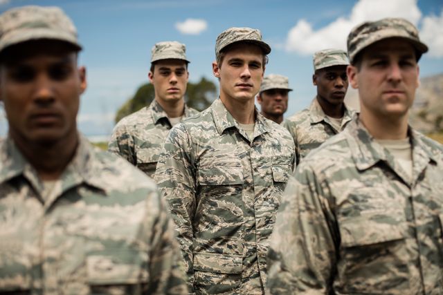 Military soldiers standing in boot camp - Download Free Stock Photos Pikwizard.com