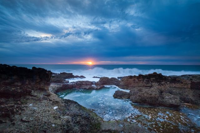 Sea sunset rocks - Download Free Stock Photos Pikwizard.com