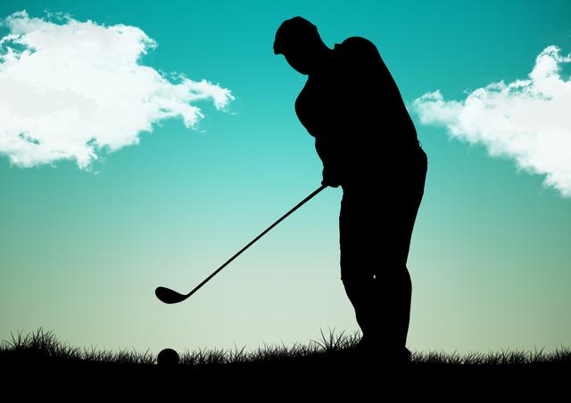 Golfer playing golf on a sunny day - Download Free Stock Photos Pikwizard.com