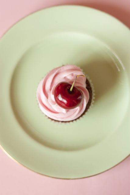 Cupcake with Cherry - Download Free Stock Photos Pikwizard.com
