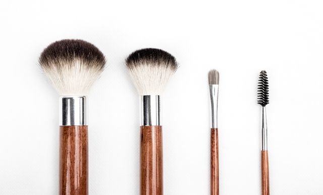 Brown and Silver Makeup Brush Set - Download Free Stock Photos Pikwizard.com