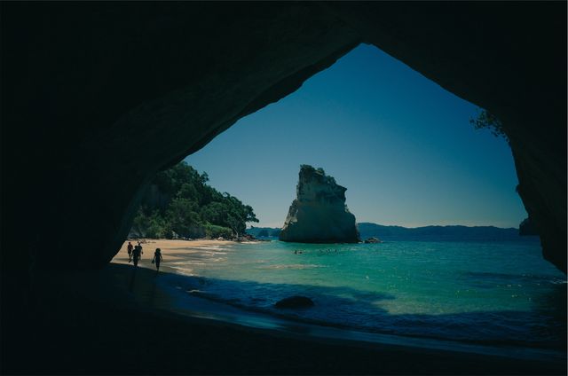 Cave beach sand- Download Free Stock Photos Pikwizard.com