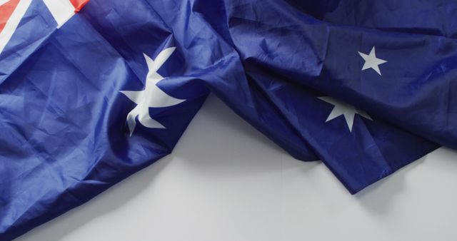 Image of creased flag of australia lying on white background - Download Free Stock Photos Pikwizard.com