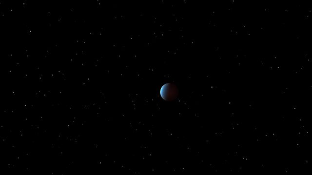 This artist concept depicts 55 Cancri e as it orbits its star. NASA Spitzer Space Telescope has, for the first time, captured the light emanating from a distant super Earth, a planet more massive than Earth but lighter than Neptune.