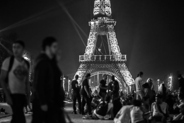 Eiffel Tower At Night - Download Free Stock Photos Pikwizard.com