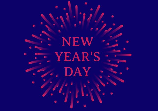 Digital composite image of new year's day text with rays on blue background - Download Free Stock Photos Pikwizard.com