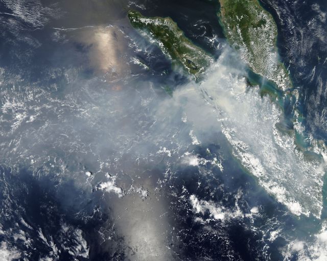 Smoke and fires from Sumatra - Download Free Stock Photos Pikwizard.com