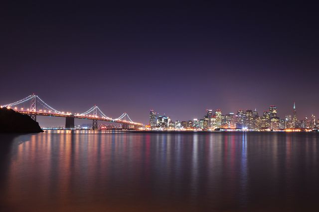 SAN FRANCISCO AT NIGHT - Download Free Stock Photos Pikwizard.com