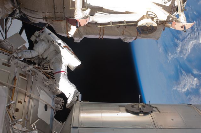 View of STS-134 MS Feustel working during EVA-3 - Download Free Stock Photos Pikwizard.com