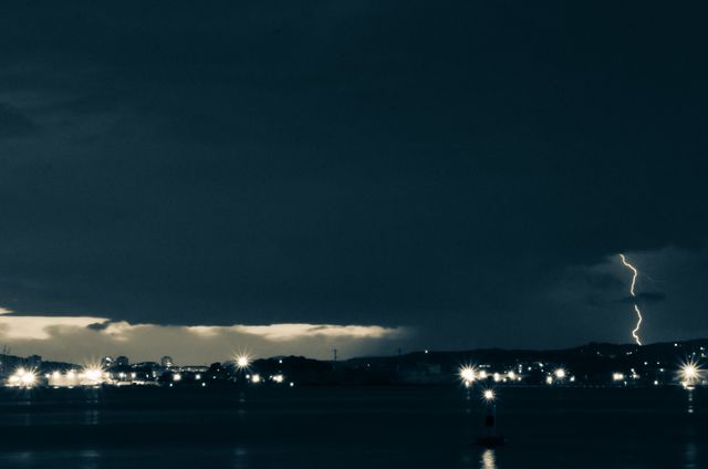 Dark storm lightning- Download Free Stock Photos Pikwizard.com