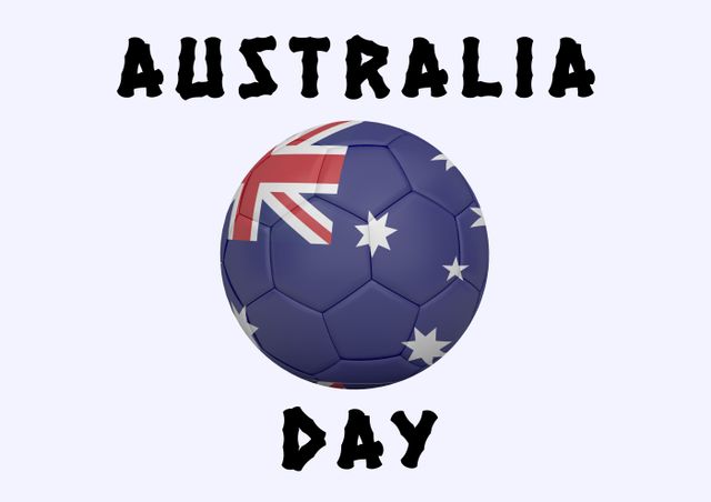 Composition of australia day text over football with flag of australia on white backgorund - Download Free Stock Photos Pikwizard.com