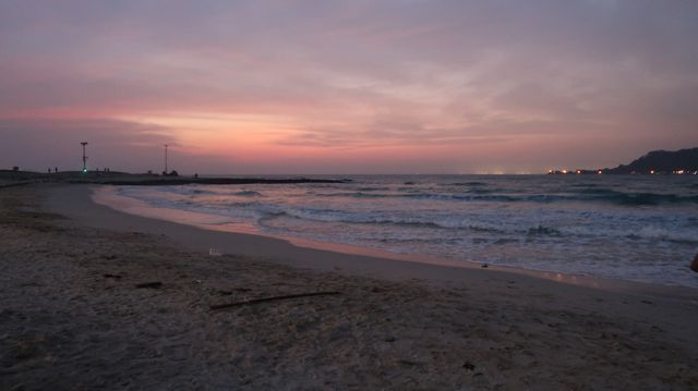 View of Beach at Sunset - Download Free Stock Photos Pikwizard.com