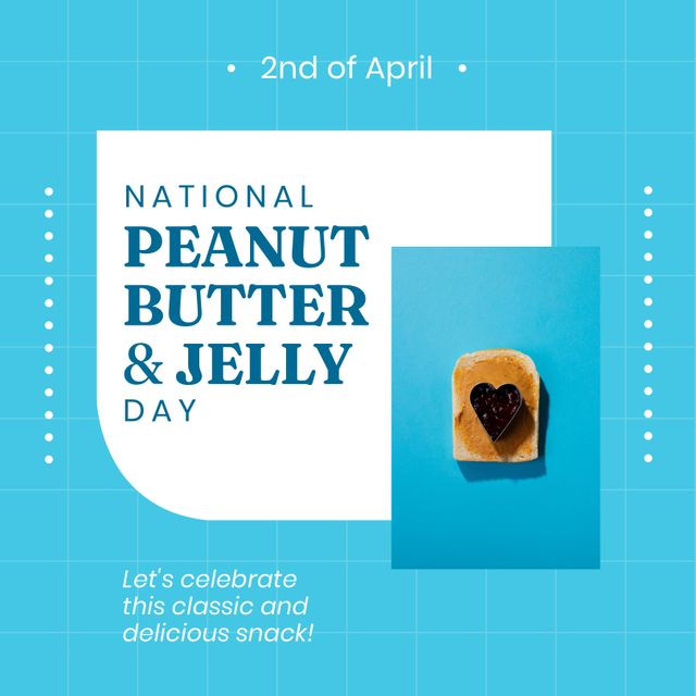 Composition of national peanut butter and jelly day and sandwich with peanut and jelly heart. National peanut butter and jelly day and food concept.