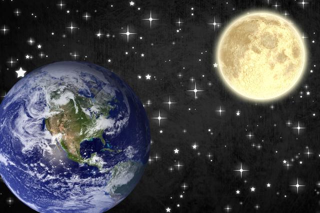 Earth and the moon in space - Download Free Stock Photos Pikwizard.com