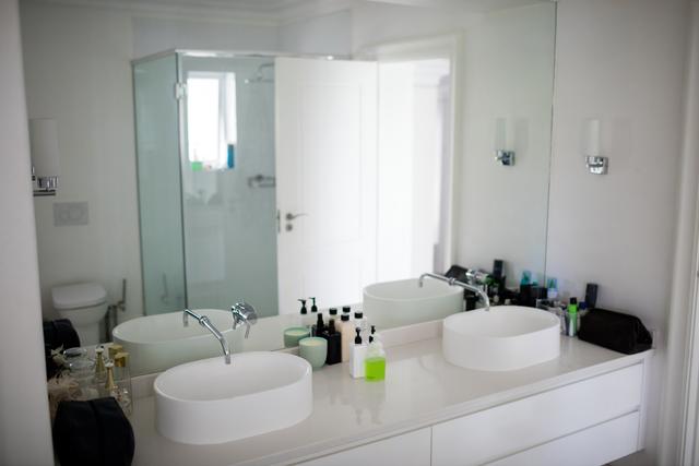 Empty bathroom with hand wash basin - Download Free Stock Photos Pikwizard.com