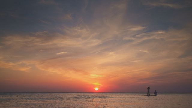 Sunset ocean sea- Download Free Stock Photos Pikwizard.com