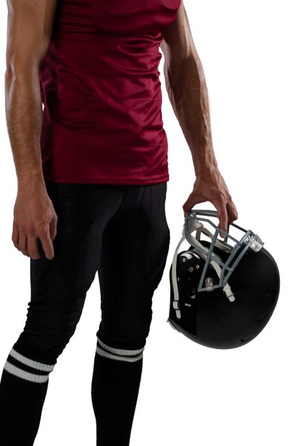Midsection of sportsperson holding helmet - Download Free Stock Photos Pikwizard.com