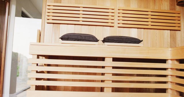 Image of empty wooden sauna room interior at holiday health spa resort - Download Free Stock Photos Pikwizard.com